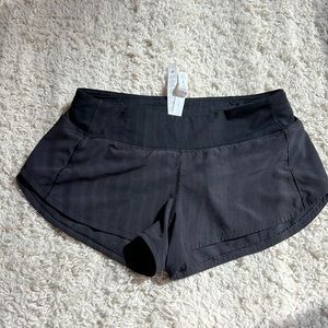 Black lululemon speed up shorts